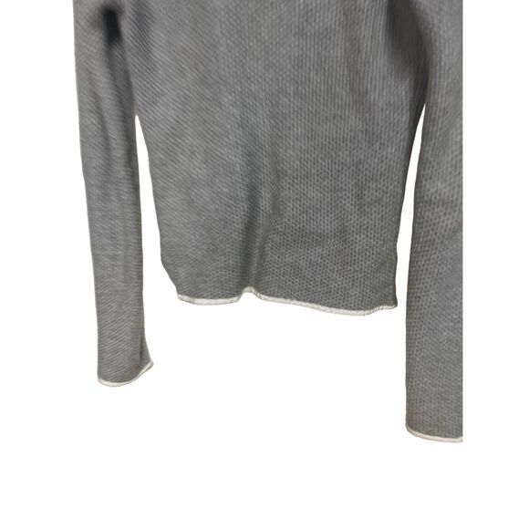 Moth Anthropologie Women's Gray Cardigan Sweater flower buttons Size Small - Picture 11 of 11